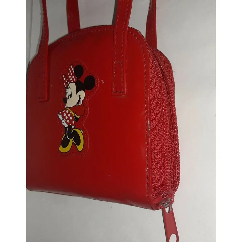 Disney World Mini Minnie Wristlet Red Patton Vegan